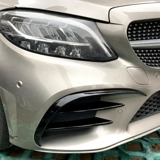 Front Bumper Trims For Mercedes C Class A205/C205/S205/W205 Facelift AMG Line & C43 AMG Only – AMG Look, Gloss Black