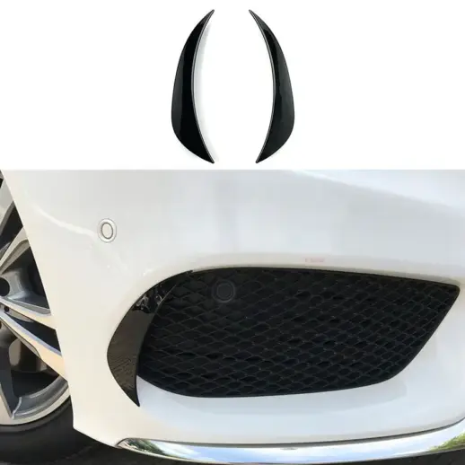 Front Bumper Trims For Mercedes C Class A205/C205/S205/W205 Pre-Facelift AMG Line & C450 AMG Only – AMG Look, Gloss Black