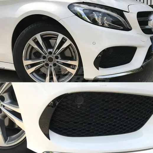 Front Bumper Trims For Mercedes C Class A205/C205/S205/W205 Pre-Facelift AMG Line & C450 AMG Only – AMG Look, Gloss Black