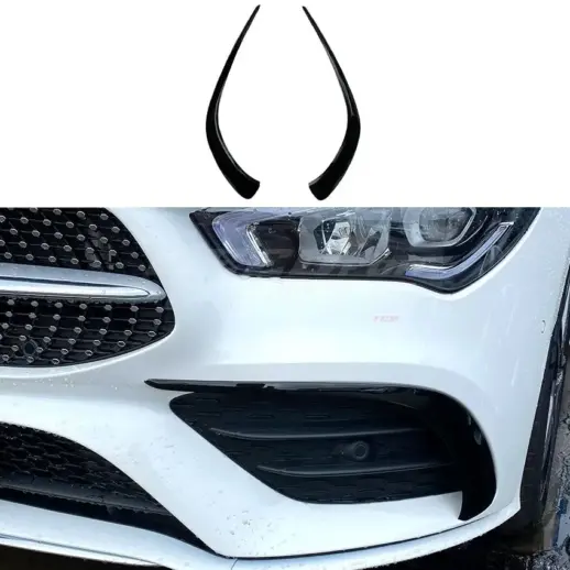 Front Bumper Trims For Mercedes CLA Class C118/X118 Pre-Facelift AMG Line & CLA35 AMG Only – AMG Look, Gloss Black