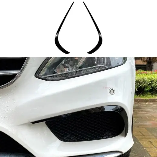 Front Bumper Trims For Mercedes E Class S212/W212 AMG Line Only – AMG Look, Gloss Black