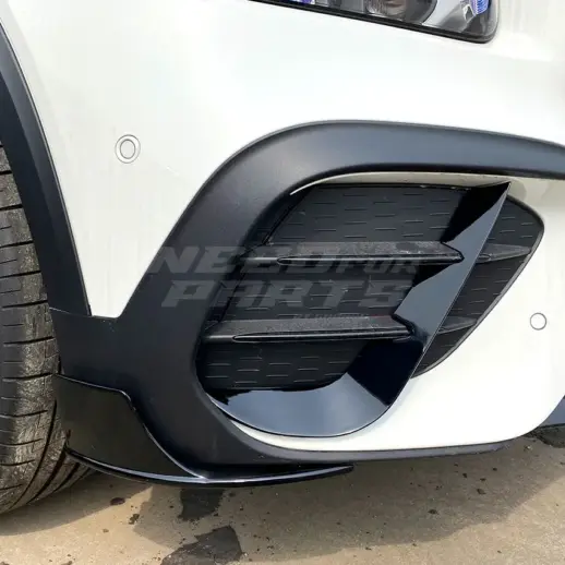 Front Bumper Trims For Mercedes GLB Class X247 (2019-2023) Pre-Facelift AMG Line & GLB35 AMG Only – Racing Look, Gloss Black