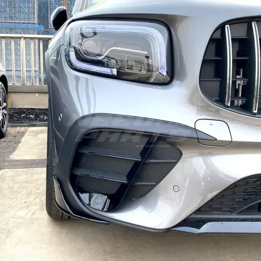 Front Bumper Trims For Mercedes GLB Class X247 (2019-2023) Pre-Facelift AMG Line & GLB35 AMG Only – Racing Look, Gloss Black