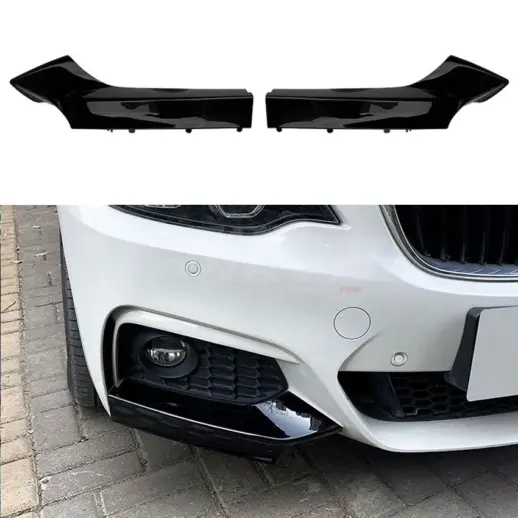 Front Side Splitters For BMW 2 Series F22/F23 M Sport & M240i & M235i Only – M Performance Look, Gloss Black