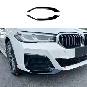 Front Side Splitters Voor BMW 5 Series G30/G31 LCI M Sport & M550i – M Performance Look, Hoogglans Zwart