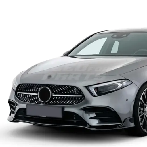 Front Side Splitters For Mercedes A Class V177/W177 Pre-Facelift AMG Line & A35 AMG Only – AMG Look, Gloss Black