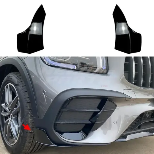 Front Side Splitters For Mercedes GLB Class X247 (2019-2023) Pre-Facelift AMG Line & GLB35 AMG Only – Racing Look, Gloss Black
