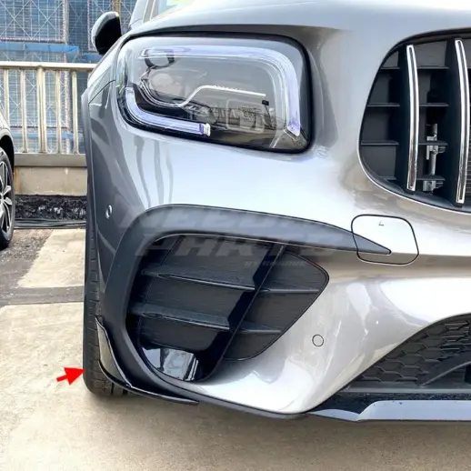 Front Side Splitters For Mercedes GLB Class X247 (2019-2023) Pre-Facelift AMG Line & GLB35 AMG Only – Racing Look, Gloss Black