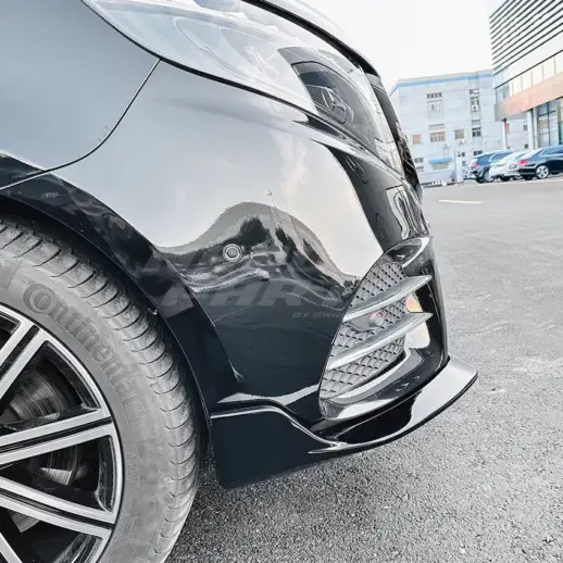 Front Side Splitters For Mercedes V Class W447 (2019-present) AMG Line Only – AMG Look, Gloss Black