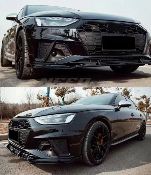 Front Splitter For Audi A4 S Line/S4 B9 (Avant & Sedan) (2019-present) – RS4 Racing Look, Gloss Black