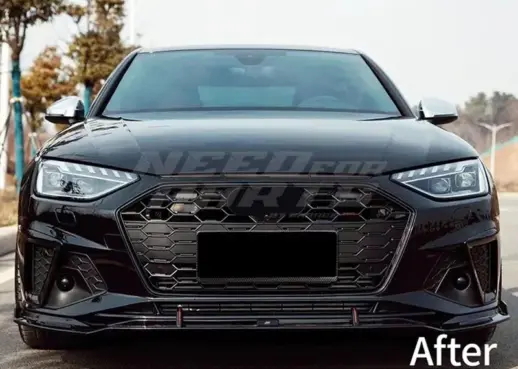Front Splitter For Audi A4 S Line/S4 B9 (Avant & Sedan) (2019-present) – RS4 Racing Look, Gloss Black