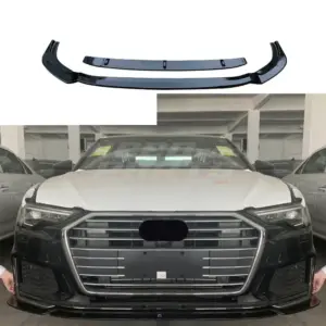 Front Splitter Voor Audi A6 S Line/S6 C8 (Avant & Sedan) – RS6 Look, Hoogglans Zwart