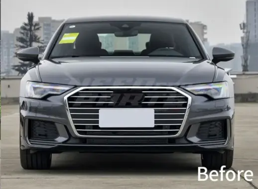 Front Splitter For Audi A6 S Line/S6 C8 (Avant & Sedan) Pre-Facelift – RS6 Look, Gloss Black