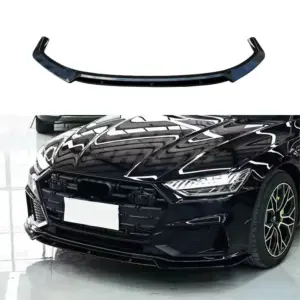 Front Splitter Voor Audi A7 S Line/S7 C8 (Sportback) Pre-Facelift – RS7 Look, Hoogglans Zwart