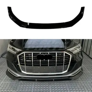 Front Splitter Voor Audi Q7 S Line/SQ7 4M (SUV) Facelift – Sport Look, Hoogglans Zwart