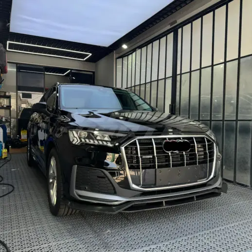 Front Splitter For Audi Q7 S Line/SQ7 4M (SUV) (2019-2024) Facelift – Sport Look, Gloss Black