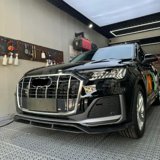 Front Splitter For Audi Q7 S Line/SQ7 4M (SUV) (2019-2024) Facelift – Sport Look, Gloss Black