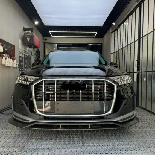 Front Splitter For Audi Q7 S Line/SQ7 4M (SUV) (2019-2024) Facelift – Sport Look, Gloss Black