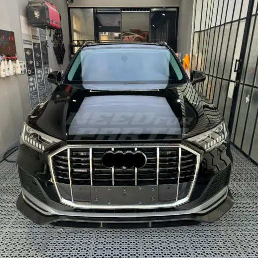 Front Splitter For Audi Q7 S Line/SQ7 4M (SUV) (2019-2024) Facelift – Sport Look, Gloss Black