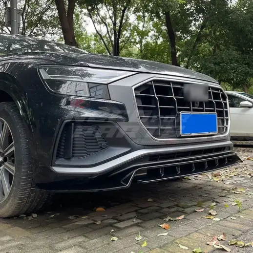 Front Splitter For Audi Q8 S Line/SQ8 4M (SUV) Pre-Facelift – Sport Look, Gloss Black