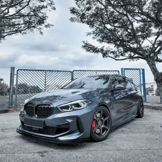 Front Splitter For BMW 1 Series F40 (2019-2024) M Sport & M135i Only – Racing Look, Gloss Black