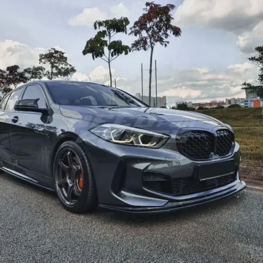 Front Splitter For BMW 1 Series F40 (2019-2024) M Sport & M135i Only – Racing Look, Gloss Black