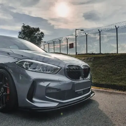 Front Splitter For BMW 1 Series F40 (2019-2024) M Sport & M135i Only – Racing Look, Gloss Black