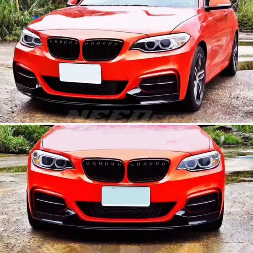 Front Splitter For BMW 2 Series F22/F23 M Sport & M240i & M235i Only – M Performance Look, Gloss Black
