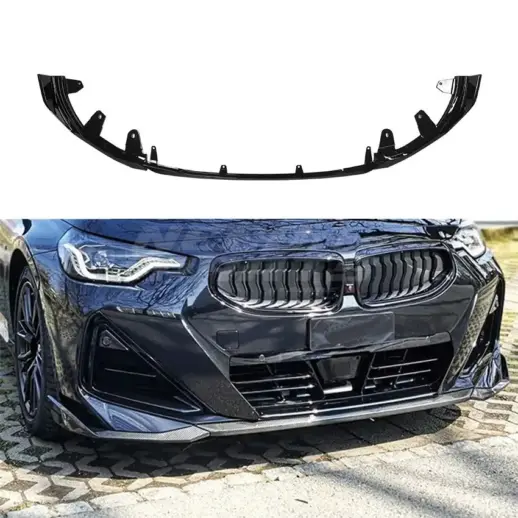 Front Splitter For BMW 2 Series G42 (2021-present) M Sport & M240i Only – M Performance Look, Gloss Black