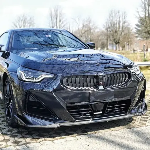 Front Splitter For BMW 2 Series G42 (2021-present) M Sport & M240i Only – M Performance Look, Gloss Black