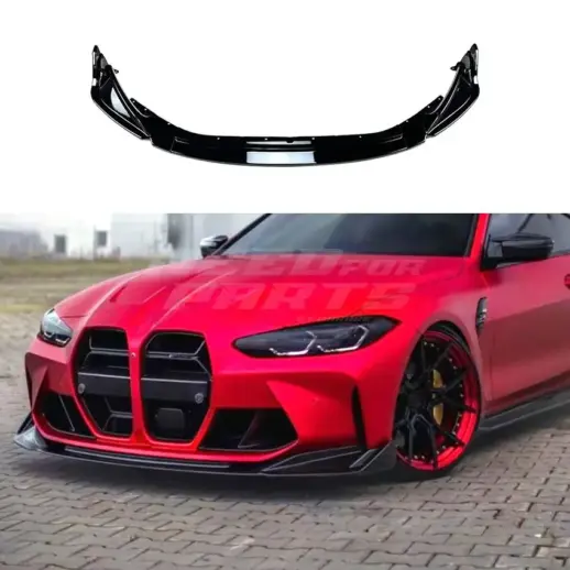 Front Splitter For BMW 3 Series/4 Series G80/G81/G82/G83 M3 & M4 Only – Racing Look, Gloss Black