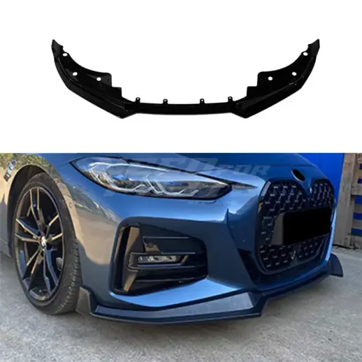 Front Splitter For BMW 4 Series G22/G23 M Sport & M440i & M440d Only – M Performance Look, Gloss Black