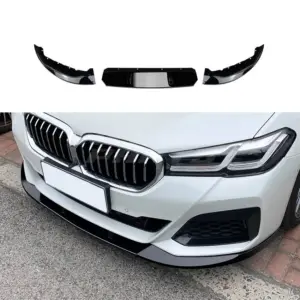Front Splitter Voor BMW 5 Series G30/G31 LCI M Sport & M550i – M Sport Look, Hoogglans Zwart