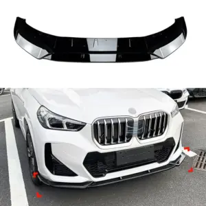 Front Splitter Voor BMW X1 U11 M Sport & M35i – M Performance Look, Hoogglans Zwart