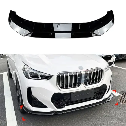 Front Splitter For BMW X1 U11 (2022-present) M Sport & M35i Only – M Performance Look, Gloss Black