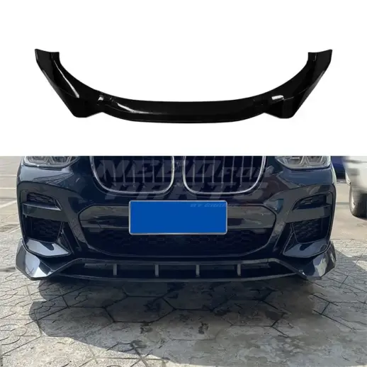 Front Splitter For BMW X3 G01 (2017-2021) Pre-LCI M Sport & M40i & M40d Only – M Performance Look, Gloss Black