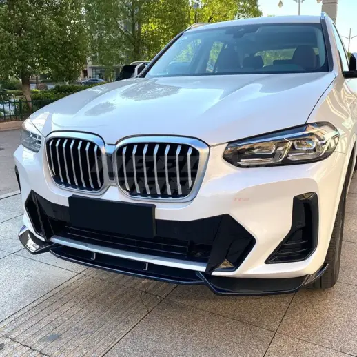 Front Splitter For BMW X3 G01 (2021-2024) LCI M Sport & M40d & M40i Only – M Performance Look, Gloss Black