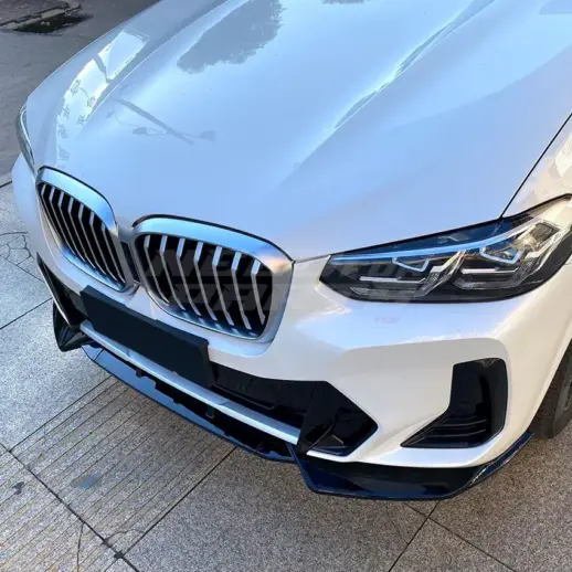 Front Splitter For BMW X3 G01 (2021-2024) LCI M Sport & M40d & M40i Only – M Performance Look, Gloss Black
