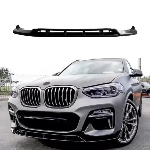 Front Splitter For BMW X3 G01 (2021-2024) LCI M Sport & M40i & M40d Only – M Performance Look, Gloss Black