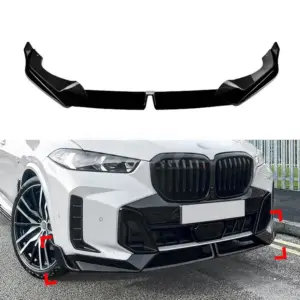 Front Splitter Voor BMW X5 G05 LCI M Sport & M60i – M Performance Look, Hoogglans Zwart