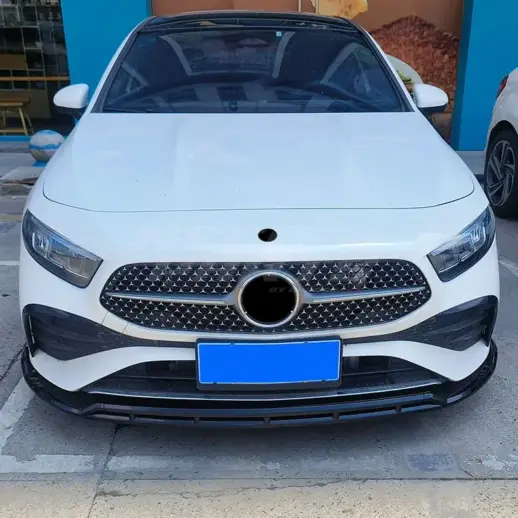 Front Splitter For Mercedes A Class V177/W177 Facelift AMG Line & A35 AMG Only – AMG Look, Gloss Black