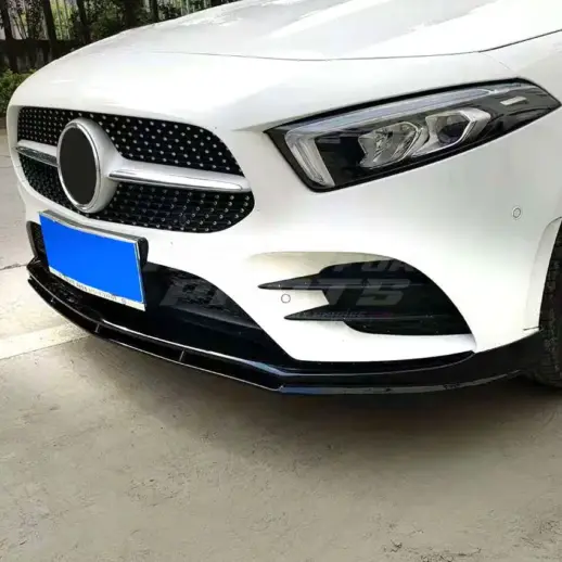 Front Splitter For Mercedes A Class V177/W177 Pre-Facelift AMG Line & A35 AMG Only – AMG Look, Gloss Black
