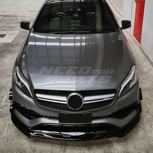 Front Splitter For Mercedes A Class W176 AMG Line Only – AMG Look, Gloss Black