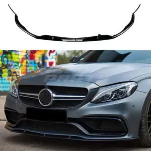 Front Splitter Voor Mercedes C Class S205/W205 Pre-Facelift C63 AMG – C63 AMG Edition 1 Look, Hoogglans Zwart
