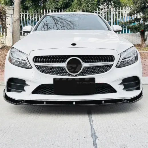 Front Splitter For Mercedes C Class A205/C205/S205/W205 Facelift AMG Line & C43 AMG Only – AMG Look, Gloss Black