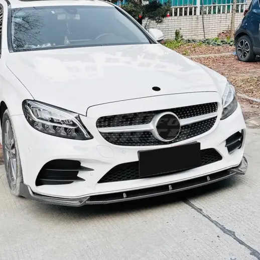 Front Splitter For Mercedes C Class A205/C205/S205/W205 Pre-Facelift AMG Line & C450 AMG Only – AMG Look, Carbon Look