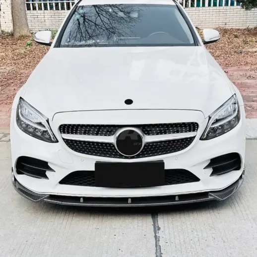 Front Splitter For Mercedes C Class A205/C205/S205/W205 Pre-Facelift AMG Line & C450 AMG Only – AMG Look, Carbon Look