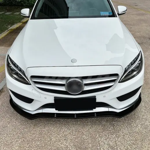 Front Splitter For Mercedes C Class A205/C205/S205/W205 Pre-Facelift AMG Line & C450 AMG Only – AMG Look, Gloss Black