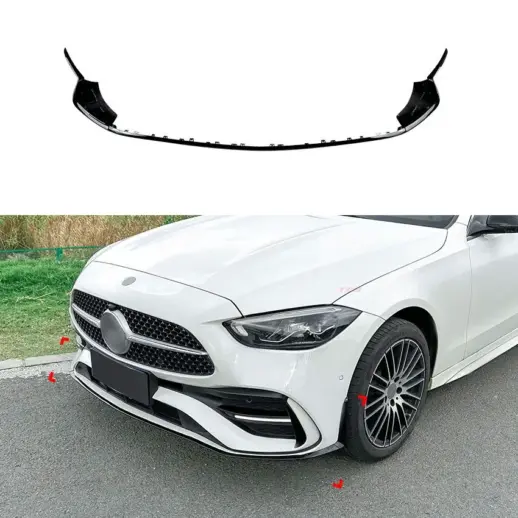 Front Splitter For Mercedes C Class S206/W206 AMG Line & C43 AMG Only – AMG Look, Gloss Black