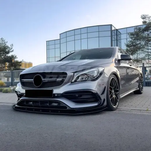 Front Splitter For Mercedes CLA Class C117/X117 Facelift CLA45 AMG Only – CLA45 AMG Look, Gloss Black